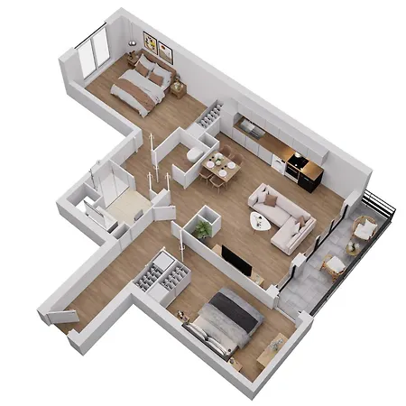 2 Bedroom For 6 With Private Parking - Elevator - High-speed Wifi Appartamento *